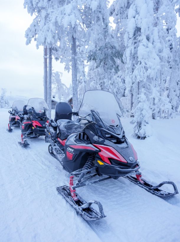 New Adventure Snowmobiles Lined Up at Rukan Salonki in 2026