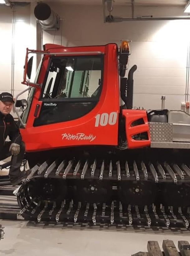 Marko with the Trail Groomer Before the Start of the First Season in 2018