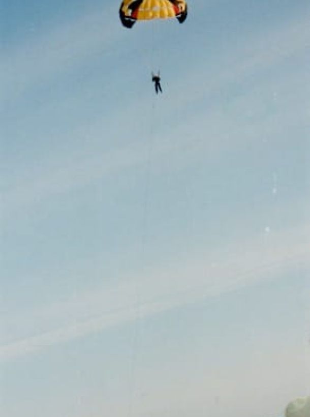 Parasailing on the Frozen Lake Torankijärvi in 2001