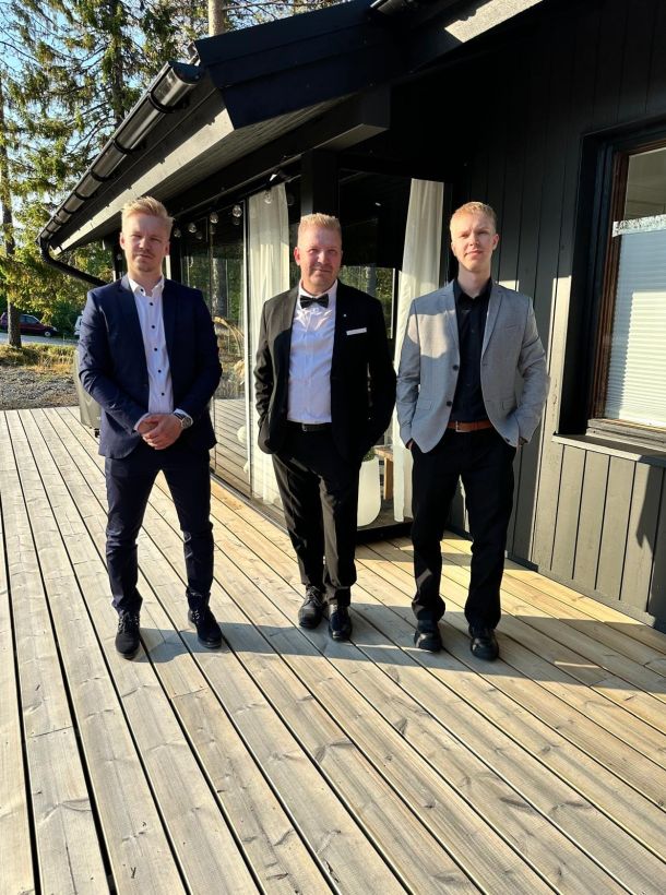 Henri, Marko and Aleksi on Their Way to the Kuusamo Entrepreneurs’ Gala in 2025